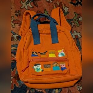 Target x Christian Robinson Orange Kid's Backpack with Cartoon People Design
